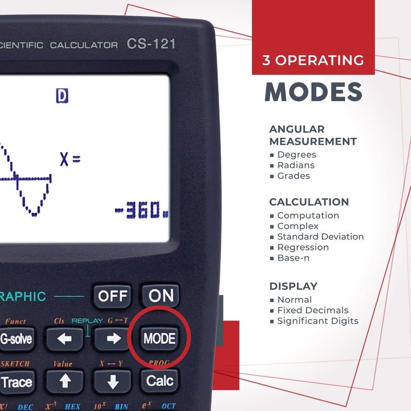 CATIGA Scientific Calculator with Graphic Functions - Multiple Modes with Intuitive Interface - Perfect for Beginner and Advanced Courses, High School or College - Image 3